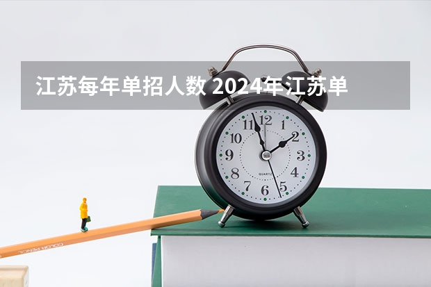 江苏每年单招人数 2024年江苏单招最新政策