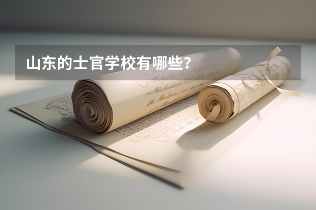 山东的士官学校有哪些？