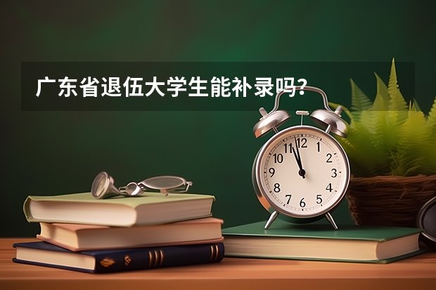 广东省退伍大学生能补录吗？