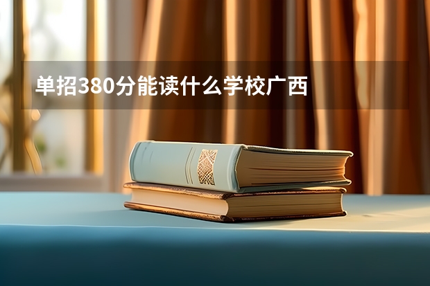 单招380分能读什么学校广西