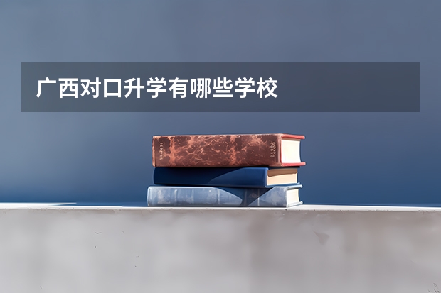 广西对口升学有哪些学校