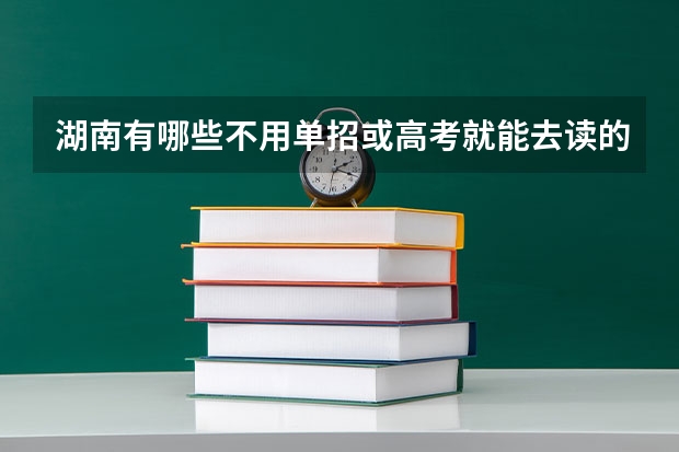 湖南有哪些不用单招或高考就能去读的公办学校或比较好的民办学校？