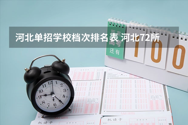 河北单招学校档次排名表 河北72所单招学校排名