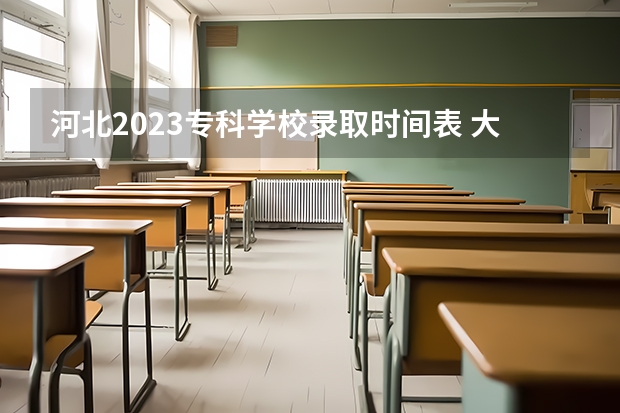 河北2023专科学校录取时间表 大学的录取通知书一般几天到