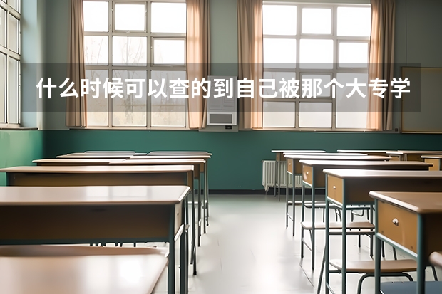 什么时候可以查的到自己被那个大专学校录取?