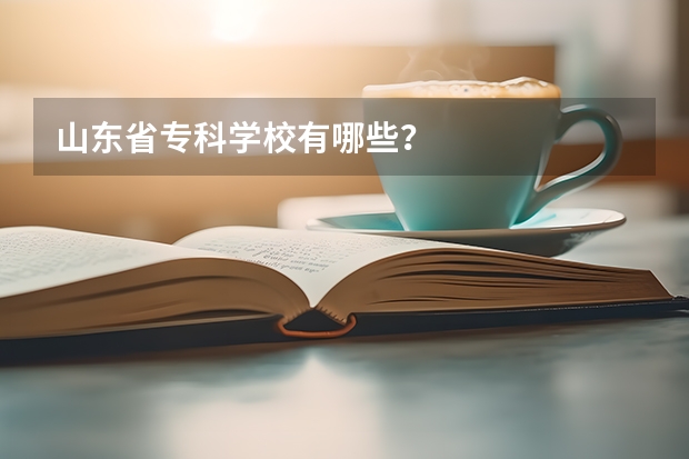 山东省专科学校有哪些？