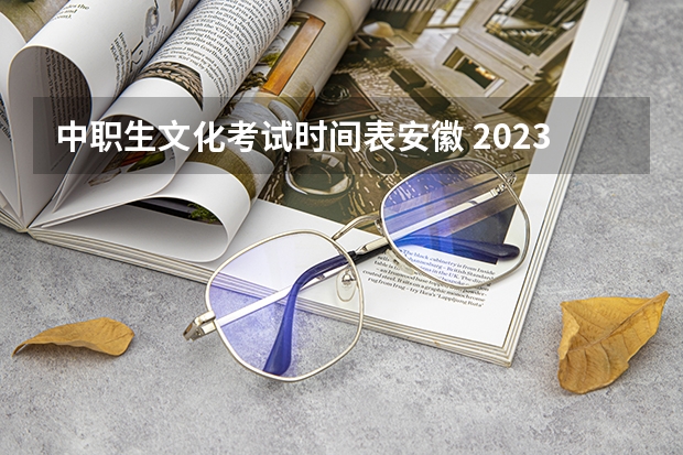 中职生文化考试时间表安徽 2023成考报名时间和考试时间安排表 具体是几月几号？