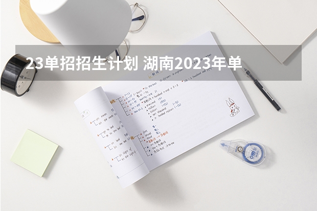 23单招招生计划 湖南2023年单招计划人数