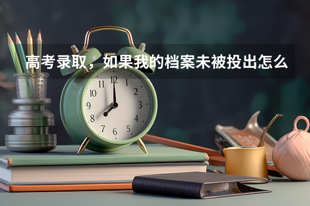 高考录取，如果我的档案未被投出怎么办？还有别的什么办法吗？